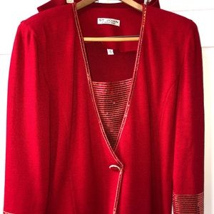 St John Knit 3 piece suit with skirt